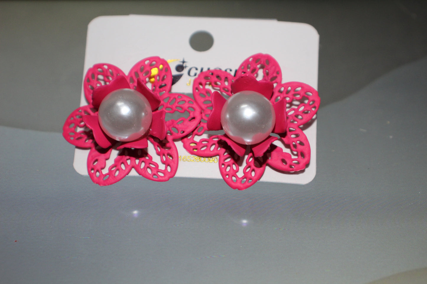 Floral Pearl Stud Earrings