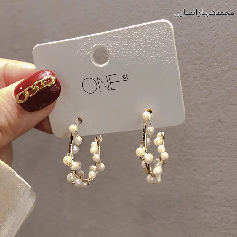 Luxe Pearl Hoop Earrings